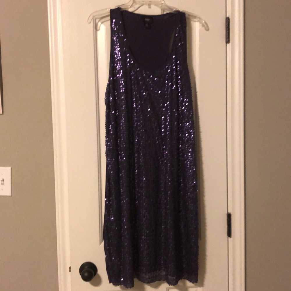 Purple sequin dress